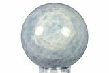 Polished Blue Calcite Sphere - Madagascar #277151-1